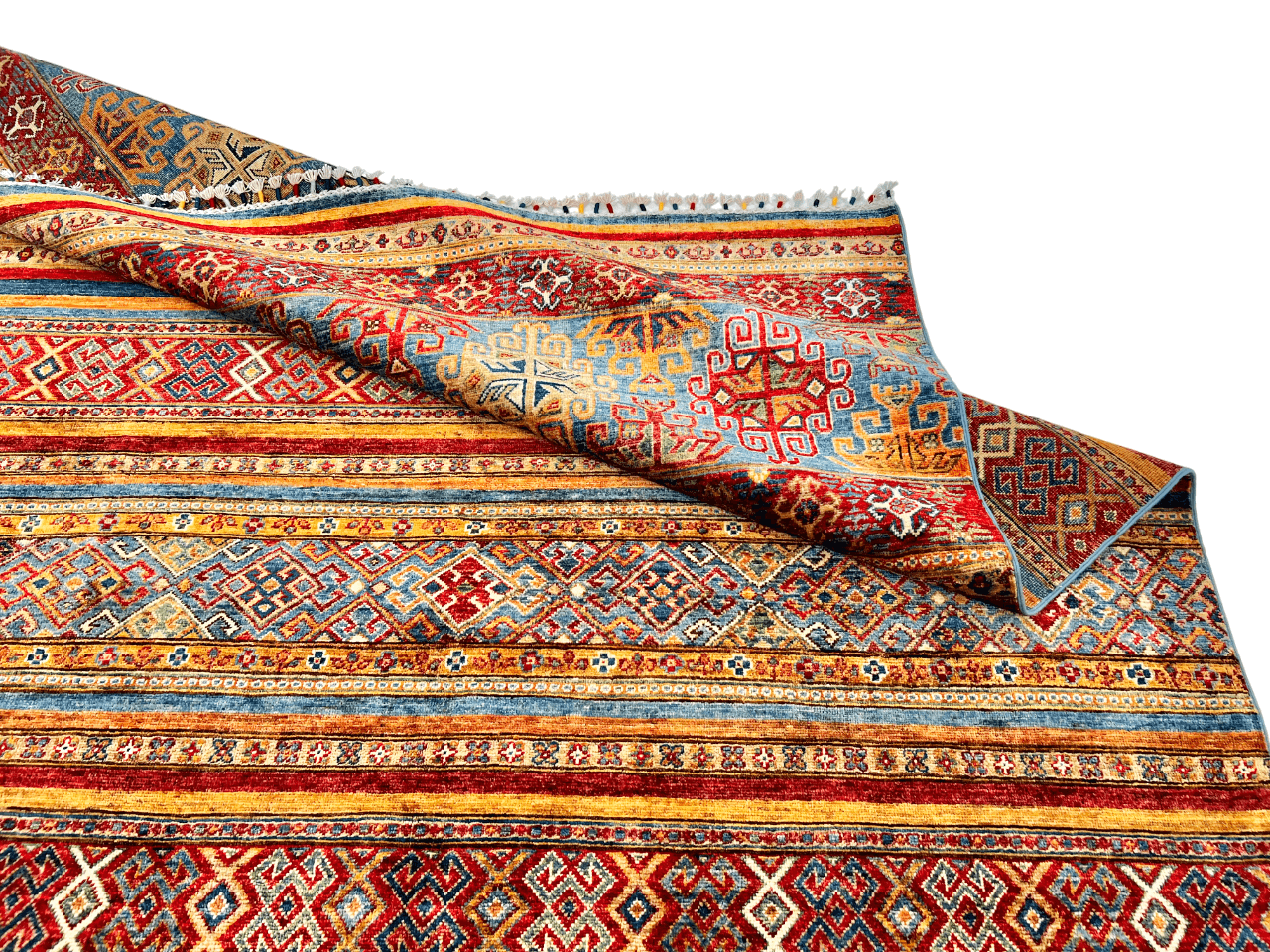 Khorjin (6'01"x8'07") blue/mulitcolor