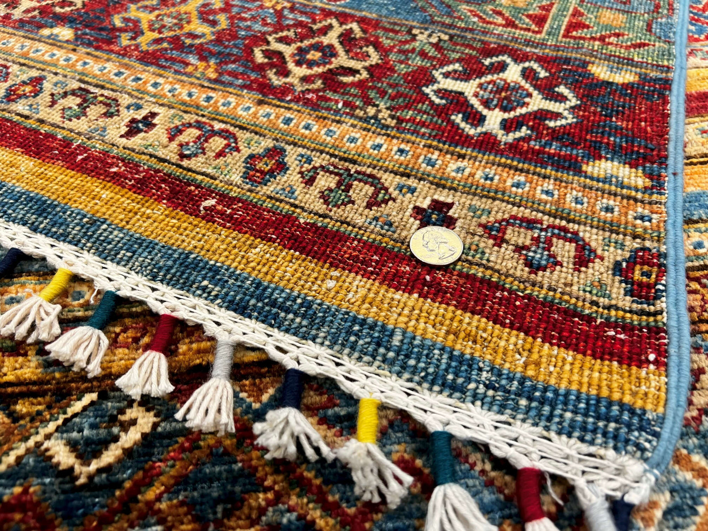 Khorjin (6'01"x8'07") blue/mulitcolor