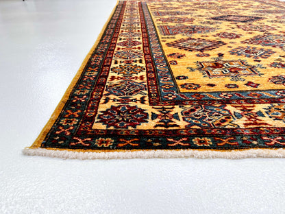Super Kazak (5'08"x7'11") gold/ivory