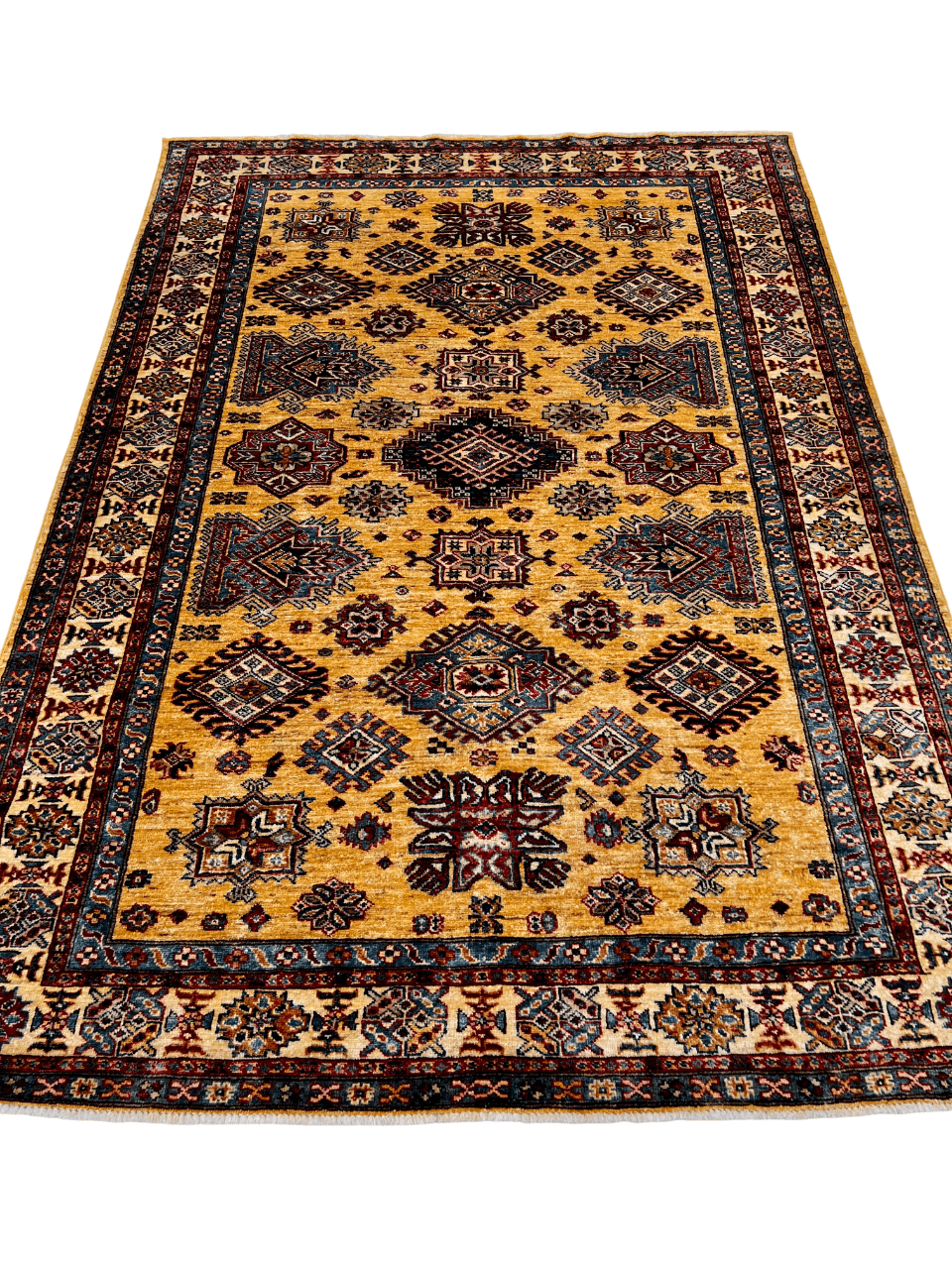 Super Kazak (5'08"x7'11") gold/ivory