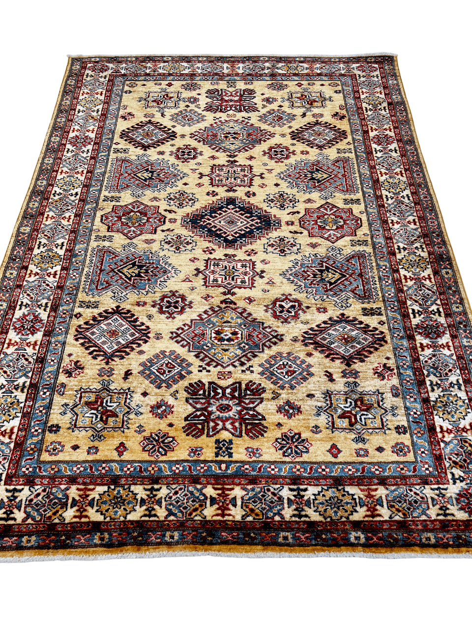 Super Kazak (5'08"x7'11") gold/ivory