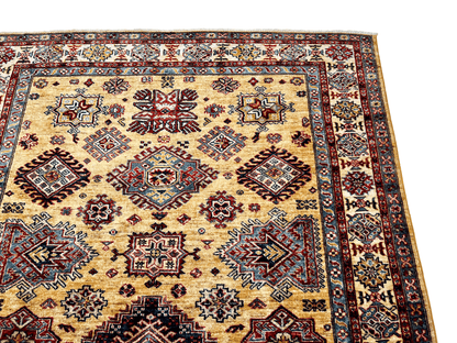 Super Kazak (5'08"x7'11") gold/ivory