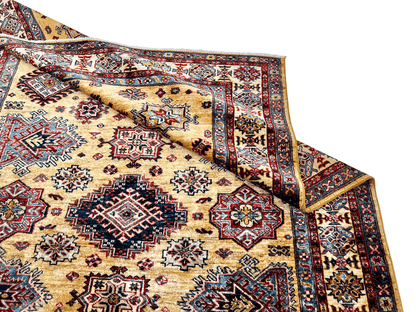 Super Kazak (5'08"x7'11") gold/ivory