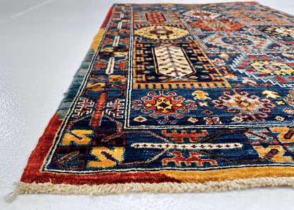Afghan Wazir (3'04"x5'03") blue/multicolor