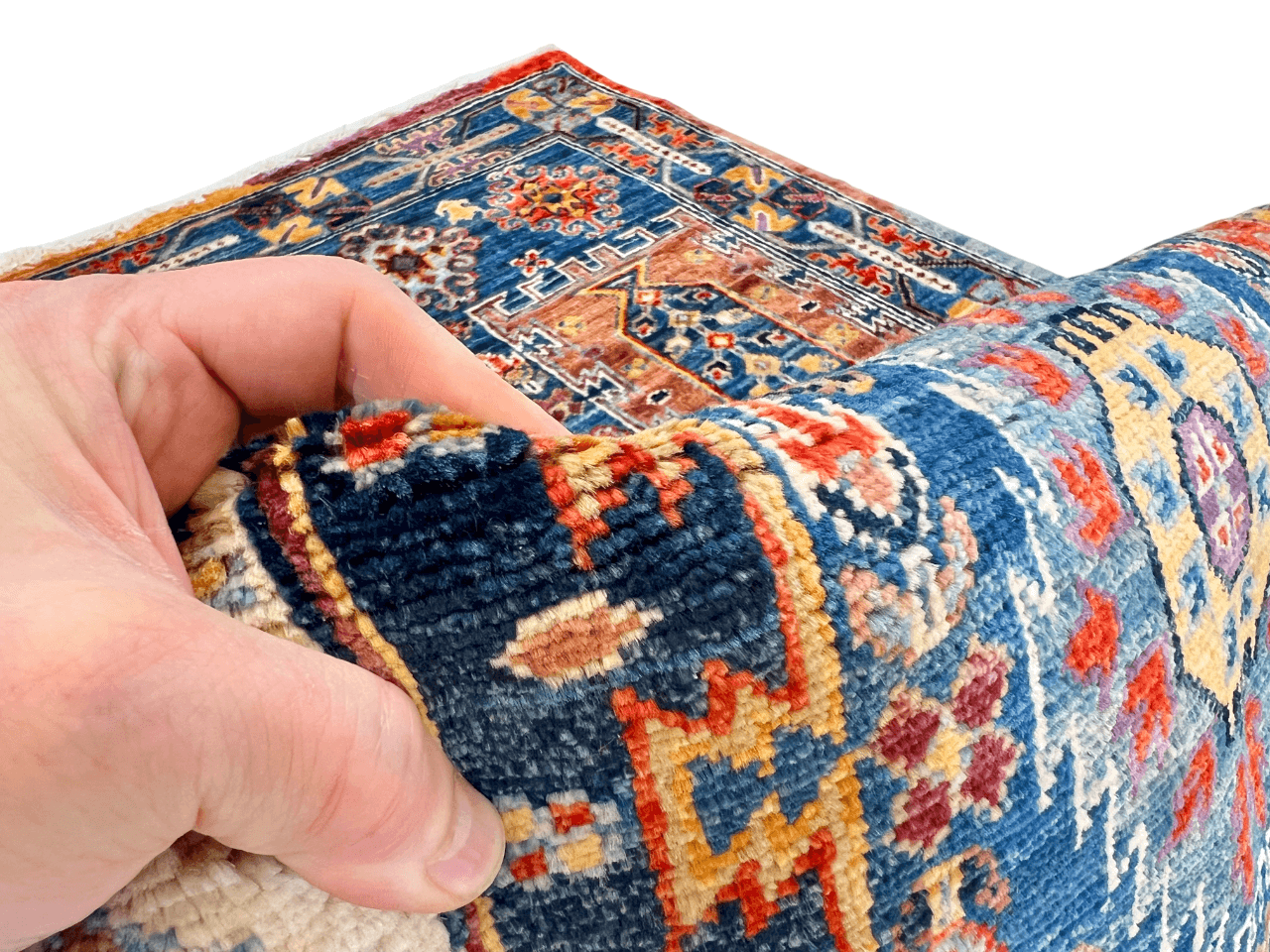 Afghan Wazir (3'04"x5'03") blue/multicolor