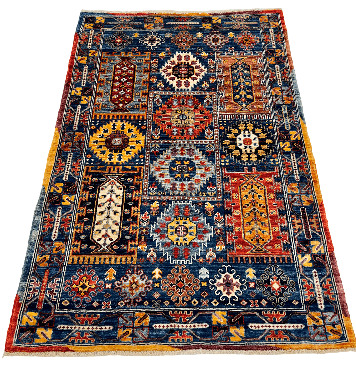 Afghan Wazir (3'04"x5'03") blue/multicolor