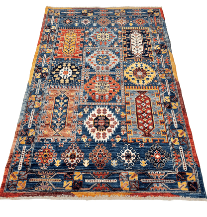 Afghan Wazir (3'04"x5'03") blue/multicolor