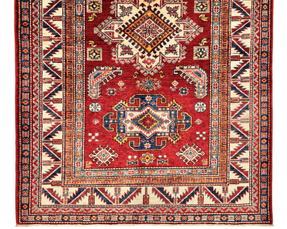 Super Kazak 4'00"x5'11" red/ivo