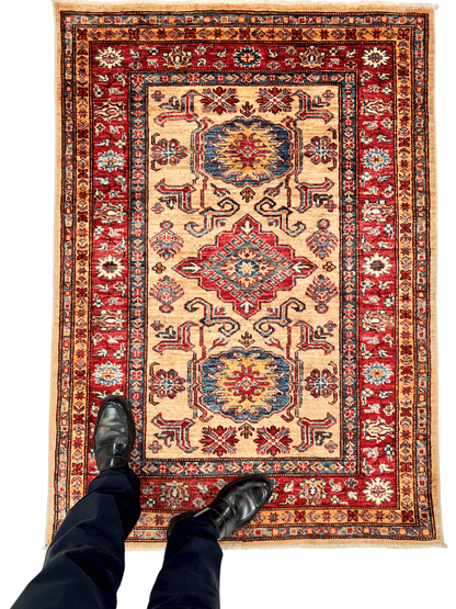 Super Kazak red/ivory 3'04"x4'08"