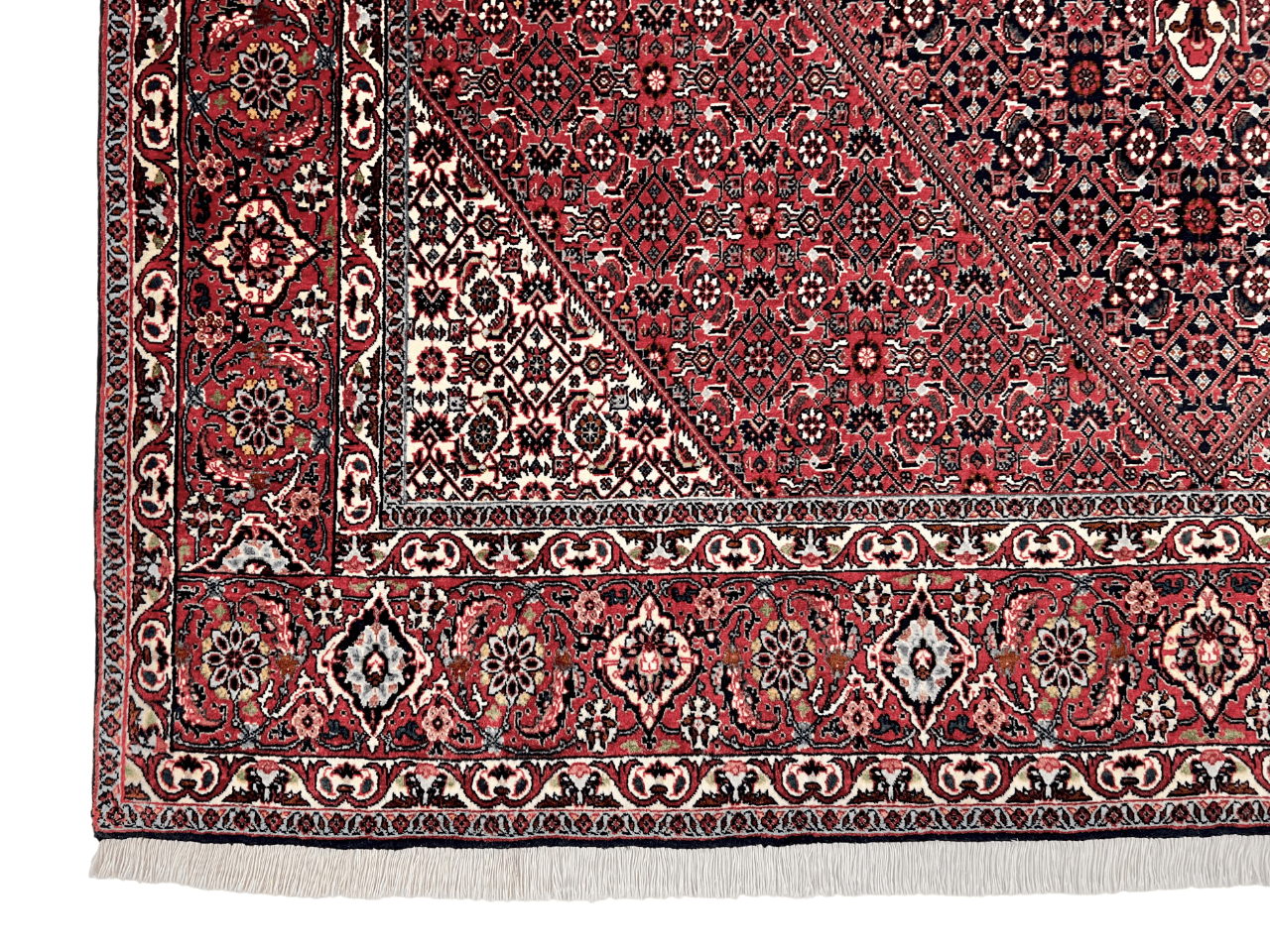 Persian Bijar (6'07"x9'05") red/indigo