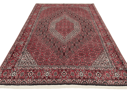 Persian Bijar (6'07"x9'05") red/indigo