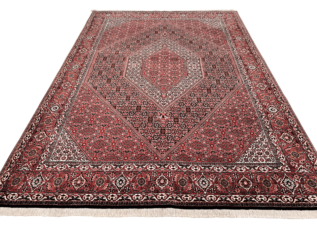 Persian Bijar (6'07"x9'05") red/indigo