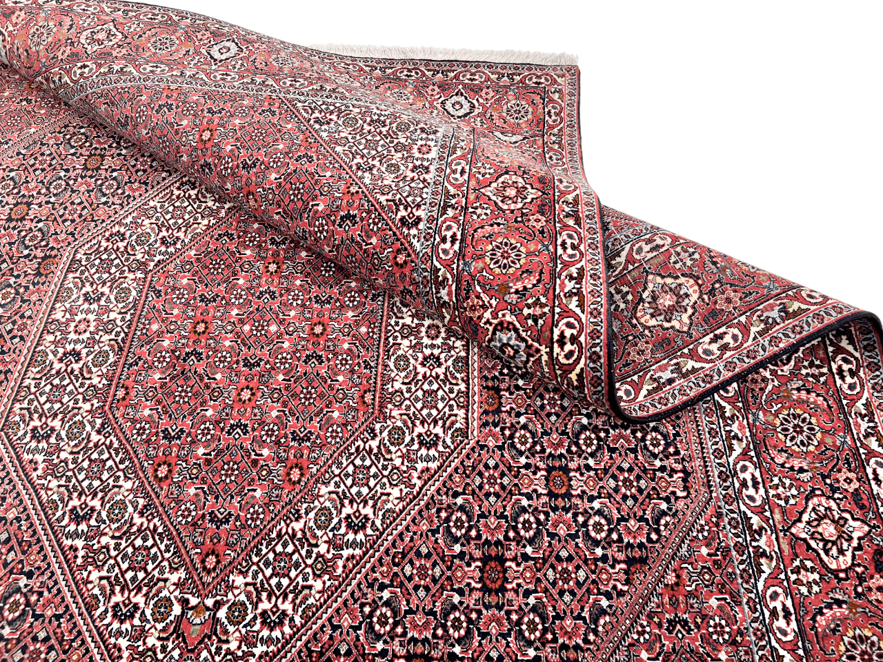 Persian Bijar (6'07"x9'05") red/indigo