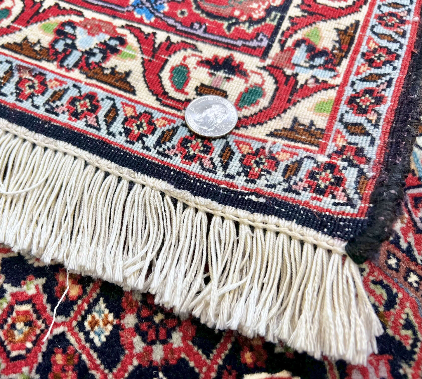 Persian Bijar (6'07"x9'05") red/indigo