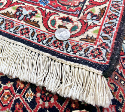 Persian Bijar (6'07"x9'05") red/indigo