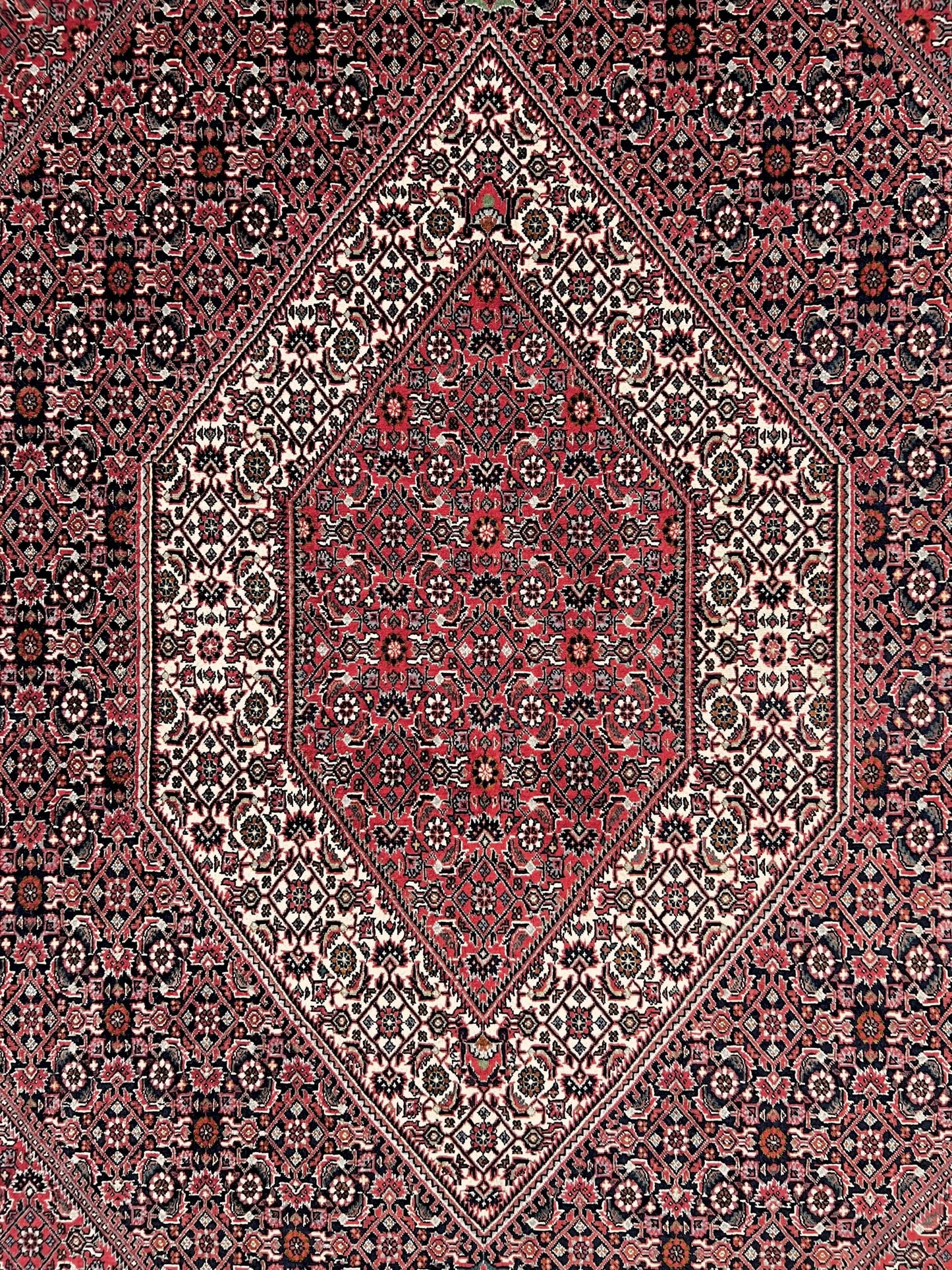 Persian Bijar (6'07"x9'05") red/indigo