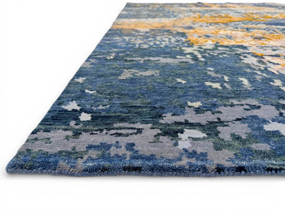 Contemporary Abstract (6x9) blue/gold