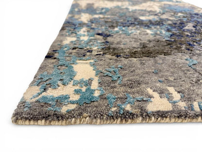 Contemporary Abstract (2x3) aqua/gray