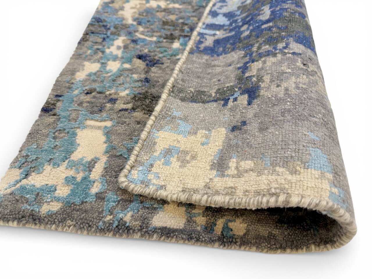 Contemporary Abstract (2x3) aqua/gray