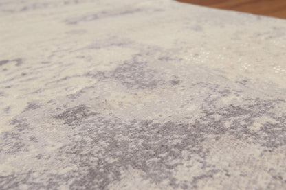 2'4" x 8' Hand Knotted Abstract Modern Wool Runner Area rug Ivory