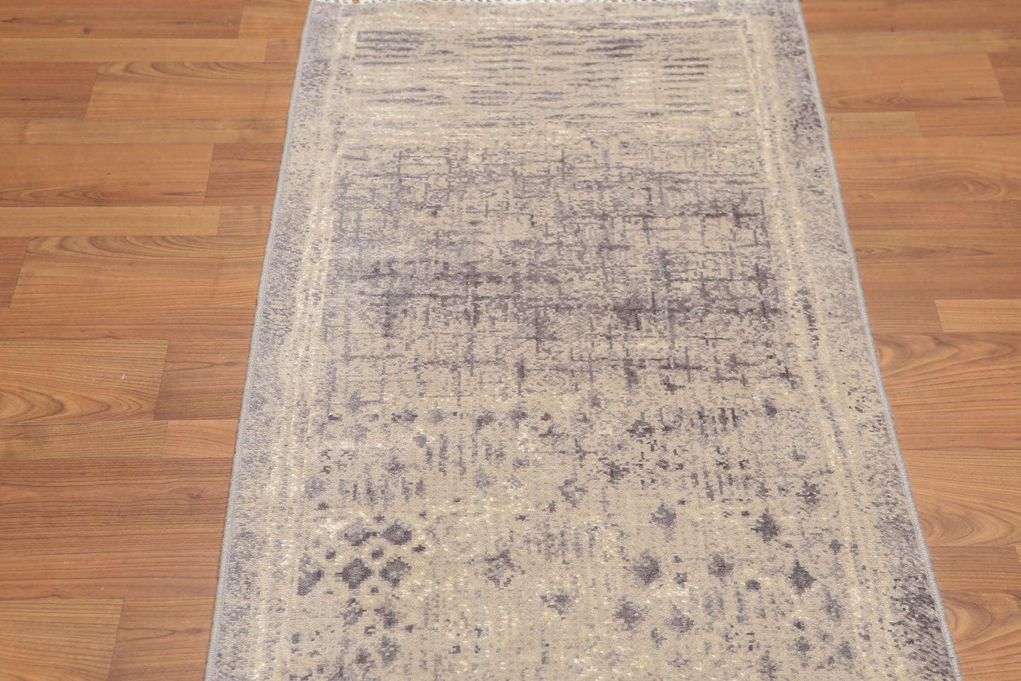 2'4" x 8' Hand Knotted Abstract Modern 100% Wool runner Area rug Beige