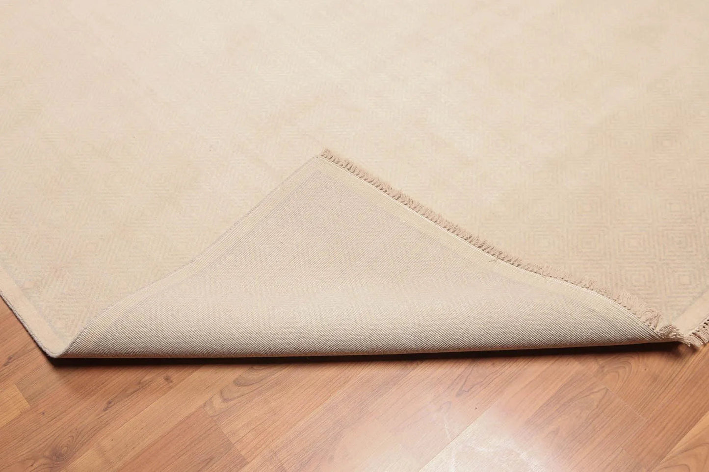 6' x 9' Geometric Pattern Hand Knotted 100% Wool Area Rug Beige 6x9