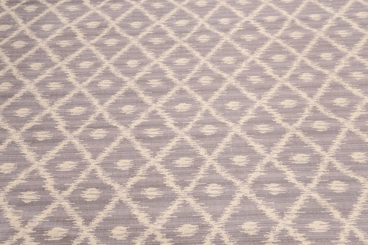 6' x 9' Hand Knotted IKAT design 100% Wool Area rug Gray