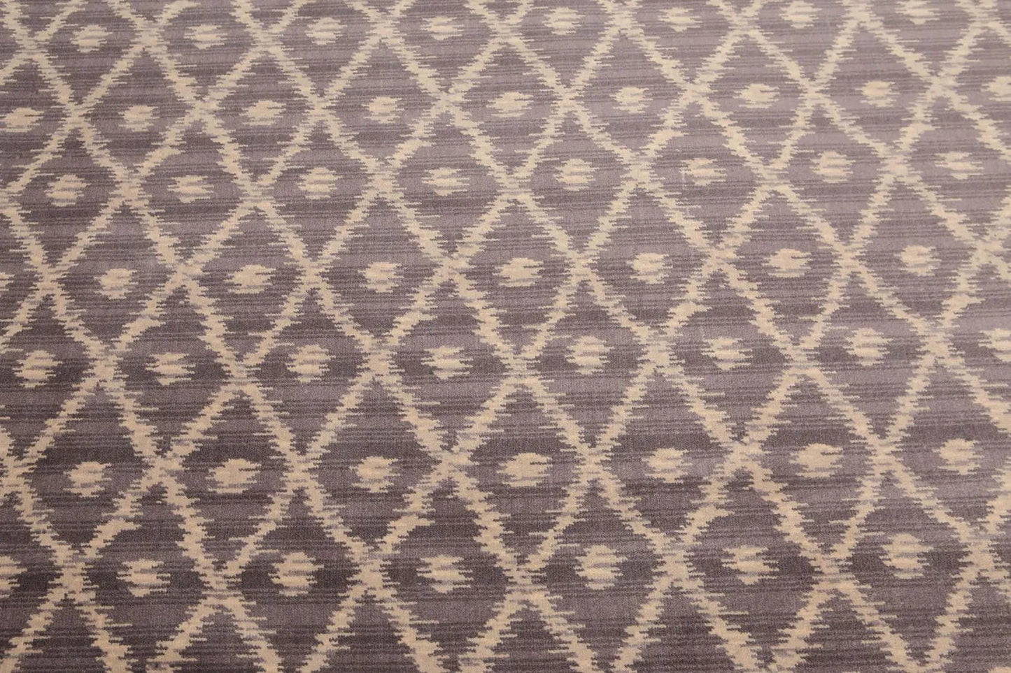 6' x 9' Hand Knotted IKAT design 100% Wool Area rug Gray