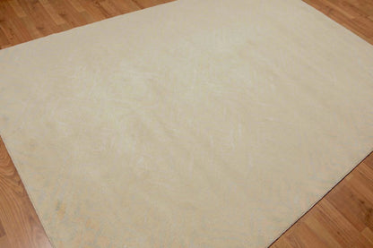 6' x 9' Hand Knotted Abstract 100% Wool Area rug Aqua