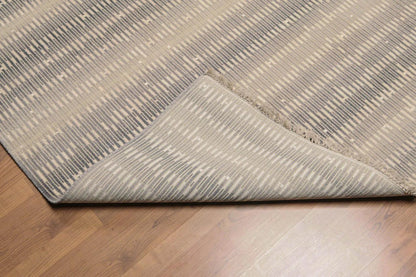 6' x 9' Hand Knotted Glam Industrial 100% Wool Area rug Gray