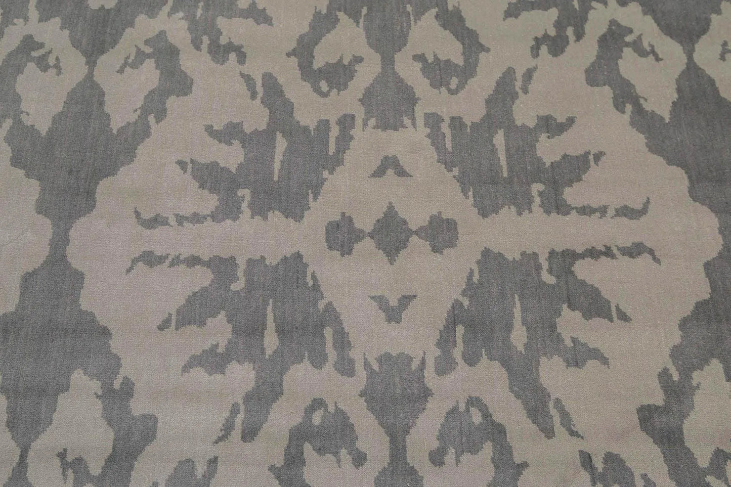 6' x 9' Hand Knotted Designer Abstract 100% Wool Area Rug Gray