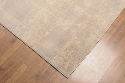 6' x 9' Hand Knotted Abstract Design Distress Look Area rug Tan