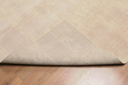 6' x 9' Hand Knotted Abstract Design Distress Look Area rug Tan