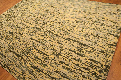8' x 10' High end Wool Full Pile Tibetan Hand Knotted Area Rug Modern 8x10 Pale Yellow