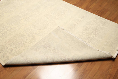 Hand Knotted 100% Wool Traditional Oriental Area Rug Beige 6' x 9'