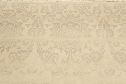 Hand Knotted 100% Wool Traditional Oriental Area Rug Beige 6' x 9'