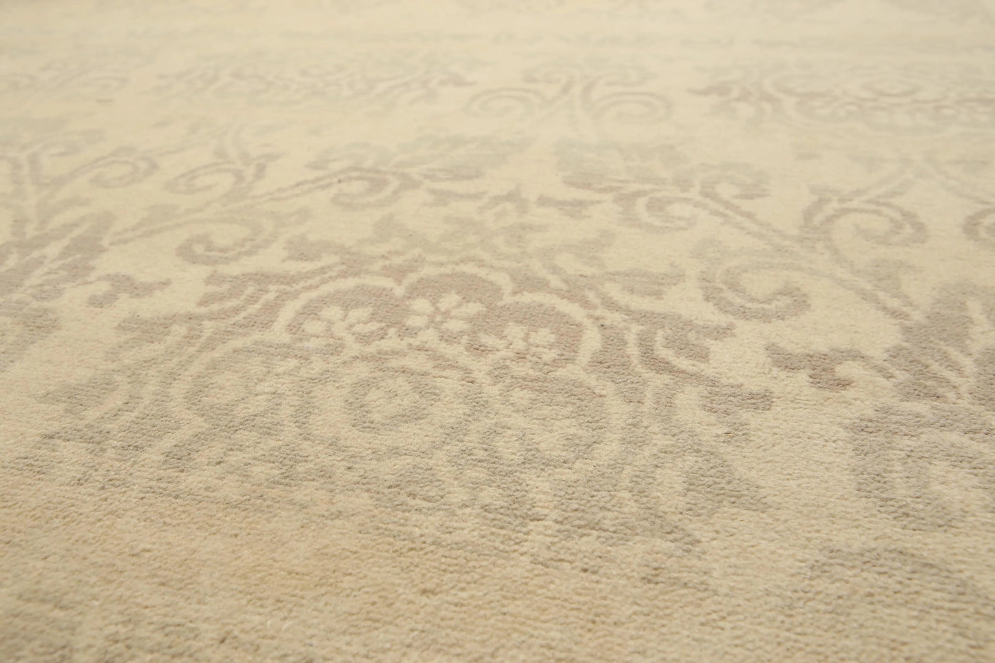 Hand Knotted 100% Wool Traditional Oriental Area Rug Beige 6' x 9'