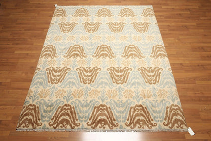 6' x 9' Hand knotted Transitional Oriental area rug 100% Wool Ikat 6X9 Aqua