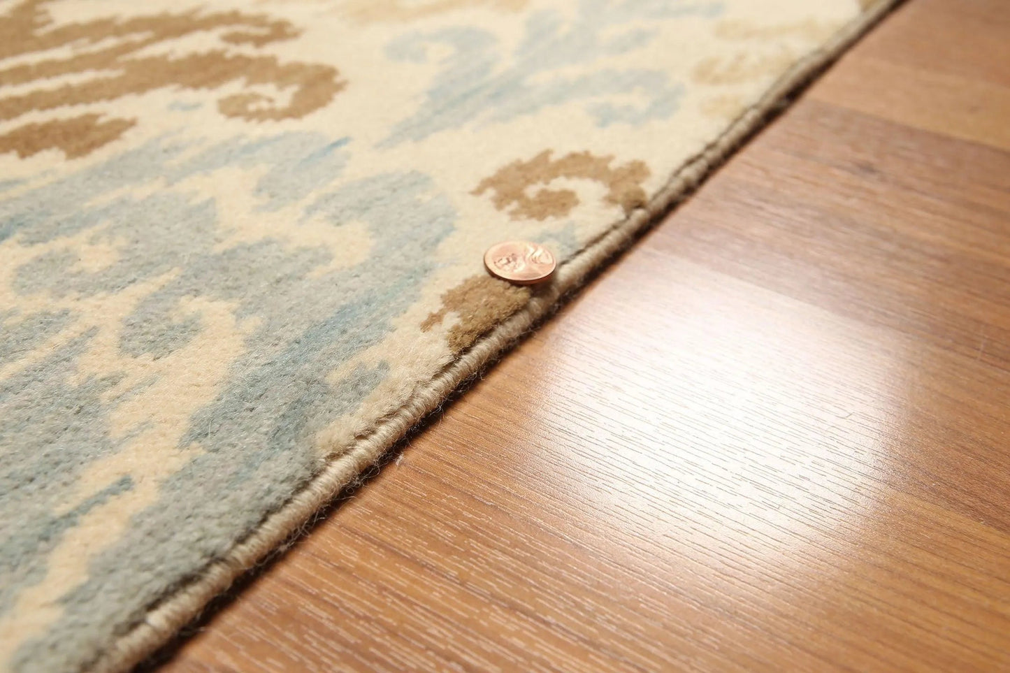 6' x 9' Hand knotted Transitional Oriental area rug 100% Wool Ikat 6X9 Aqua