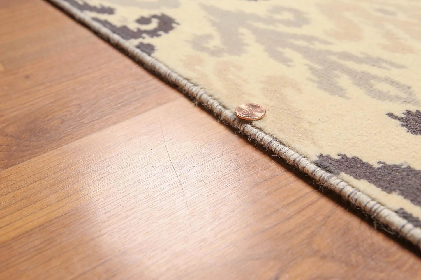 6' x 9' Hand Knotted 100% Wool Ikat Design Oriental Area Rug Beige