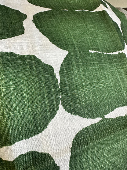 Green Dots Canvas Pillow Cover