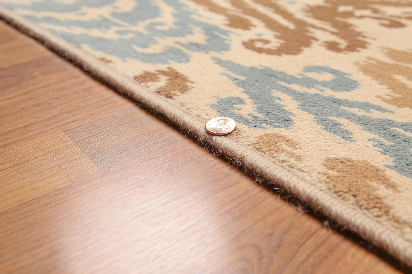 6' x 9' Ikat Design Area Rug Hand Knotted 100% Wool Beige