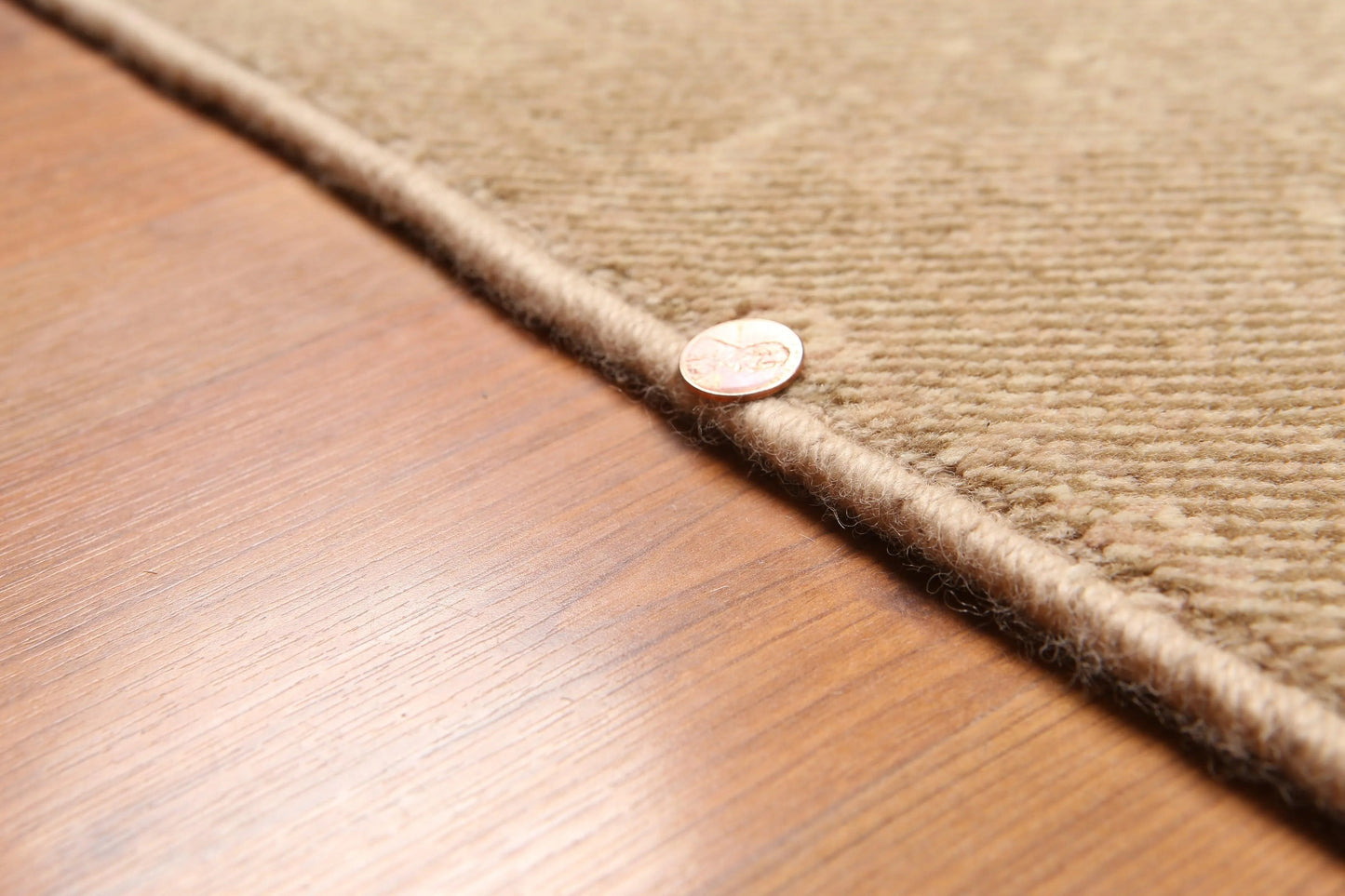 5' x 7' Modern Area Rug Erased Distress Pattern Wool Hand Knotted Tan