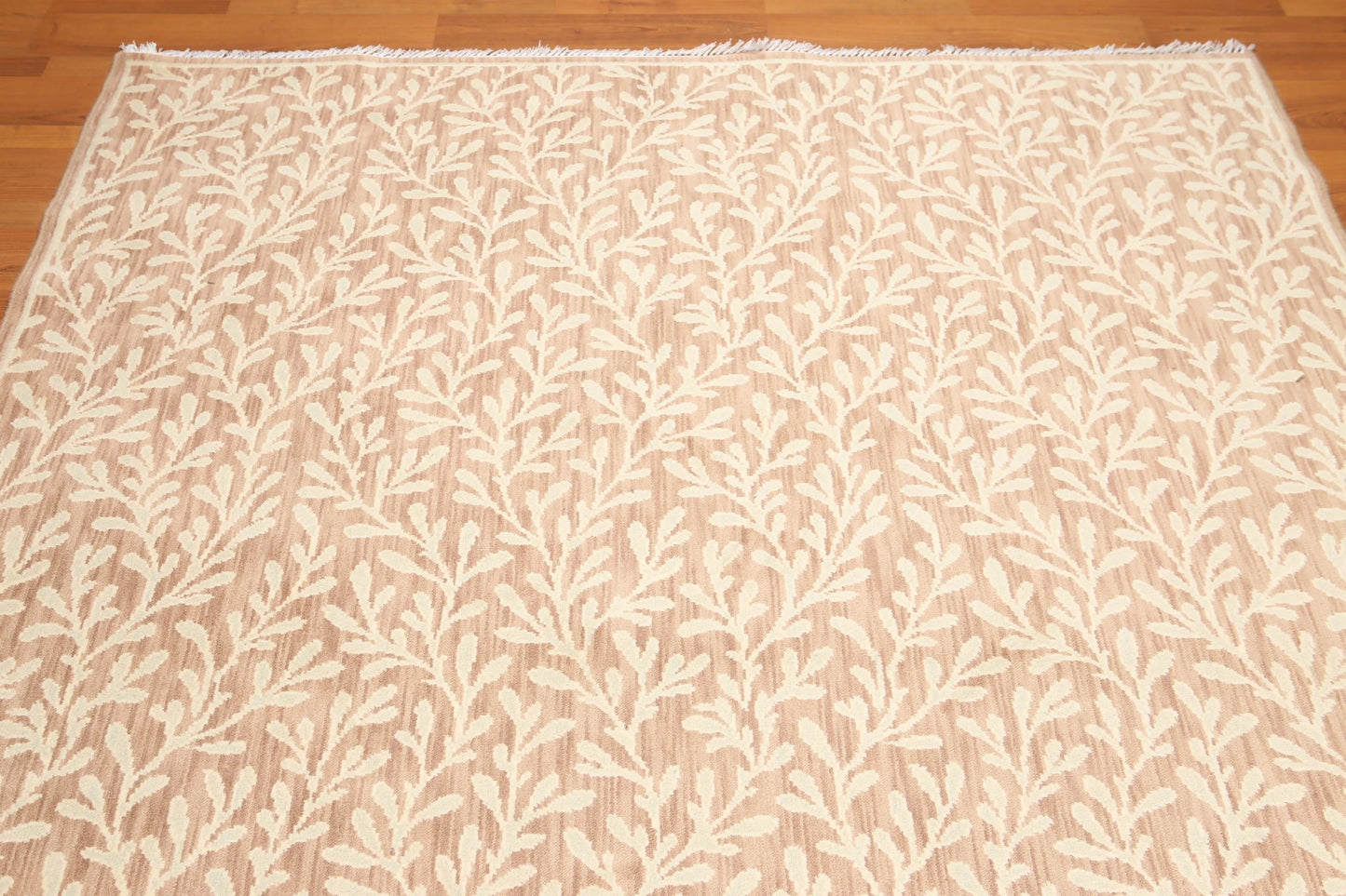 6' x 9' Botanical Hand Knotted Area Rug 100% Wool Taupe