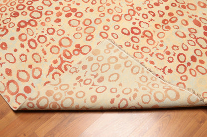6' x 9' Modern Hand Knotted Graphic Area Rug 100% Wool Aqua