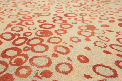 6' x 9' Modern Hand Knotted Graphic Area Rug 100% Wool Aqua