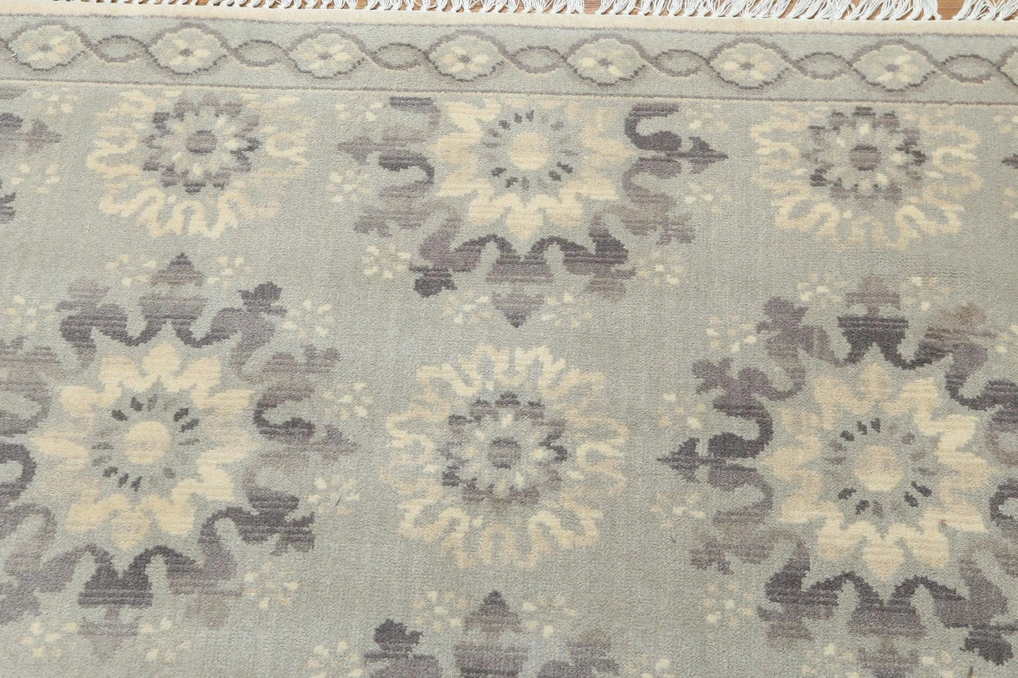 6' x 9' Hand knotted 100% Wool Oriental Area rug Modern Gray