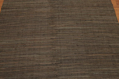 6x9 Tone on Tone Leather Flat Pile Modern & Contemporary Oriental Area Rug