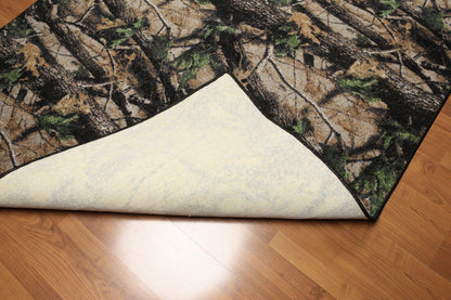 5'4"x7'8" Black, Green, Beige, Multi Color Machine Made Polypropylene Indonesian High Density Hand Carved Effect Modern Oriental Rug