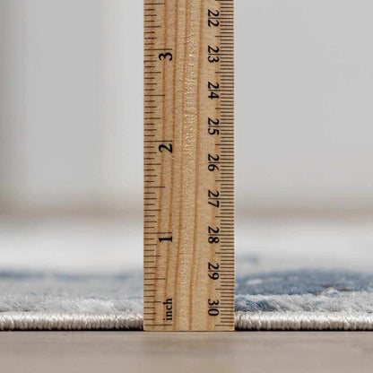 Kirkland Dark Blue Marble Rug